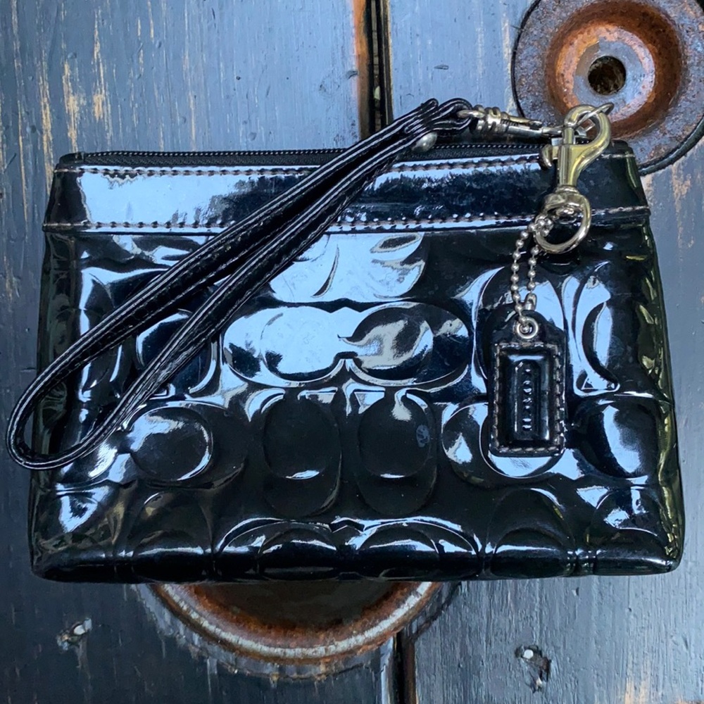 Coach Parent Leather Wristlet